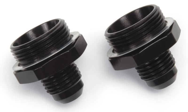 Russell 640223 Performance -6 AN Carb Adapter Fittings (2 pcs.) (Black)