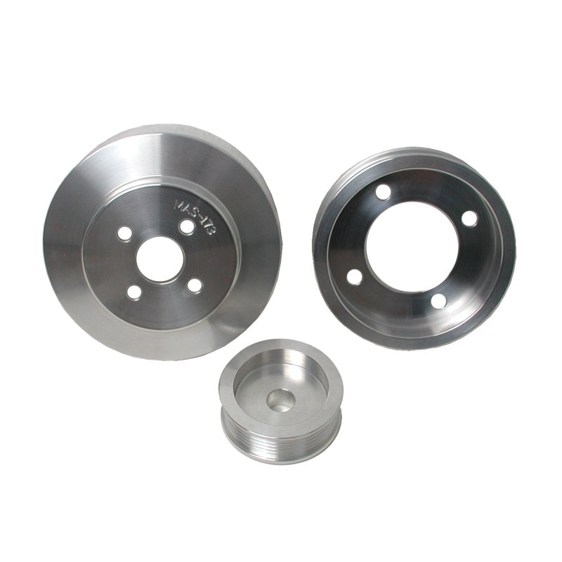 BBK 1554 Mustang 5.0 Underdrive Pulley Kit - Lightweight CNC Billet Aluminum (3