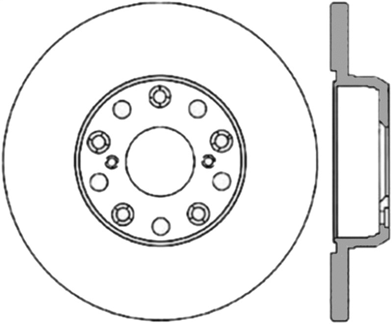 Stoptech 126.44090CSL Power Slot 01-05 Lexus IS300 Rear Left Slotted Cryo Rotor