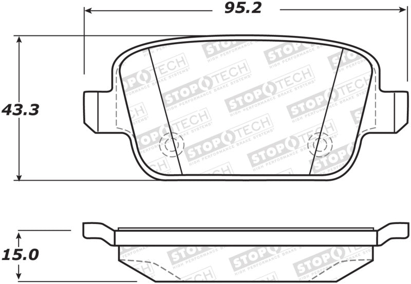 Stoptech 308.1314 Street Brake Pads - Rear