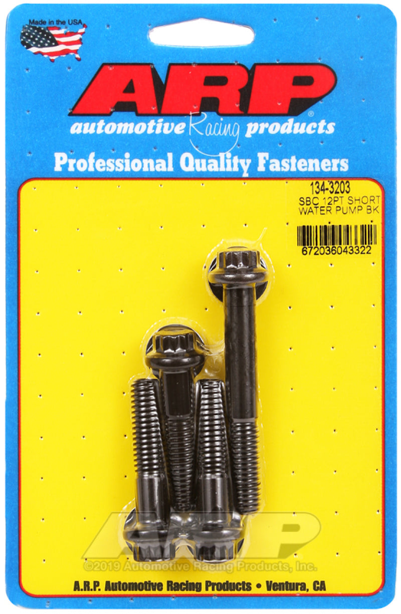 ARP 134-3203 SB fits Chevy 12pt Short Water Pump Bolt Kit