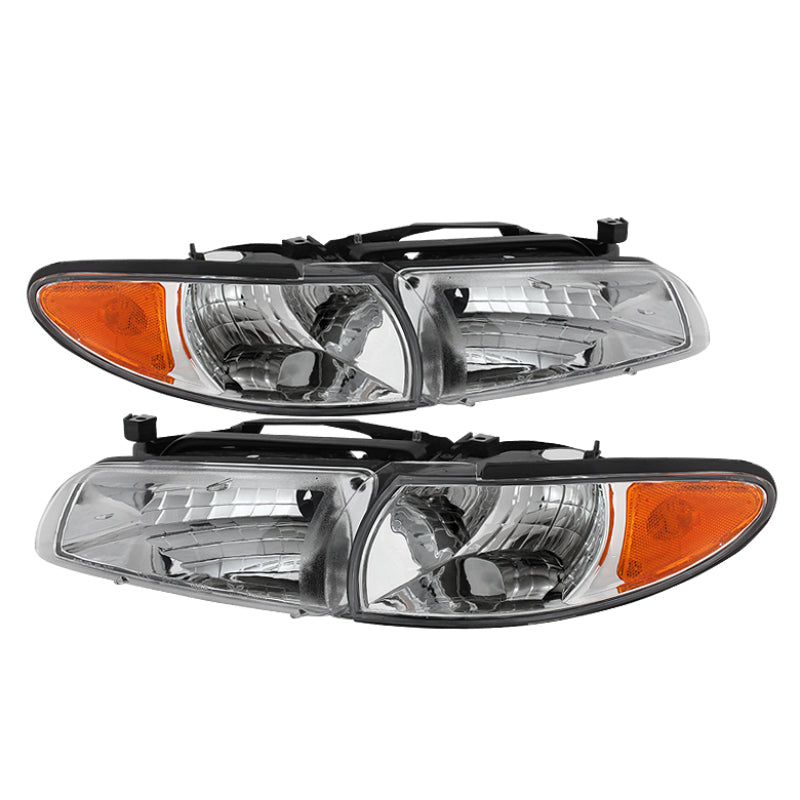 9023453 Xtune fits Pontiac 97-03 Grand Prix Crystal Headlights w/ Amber Corner