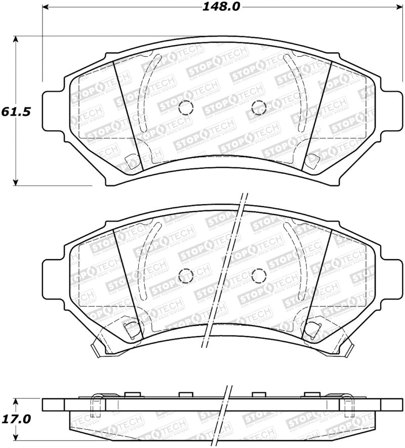 Stoptech 305.0699 Street Select Brake Pads