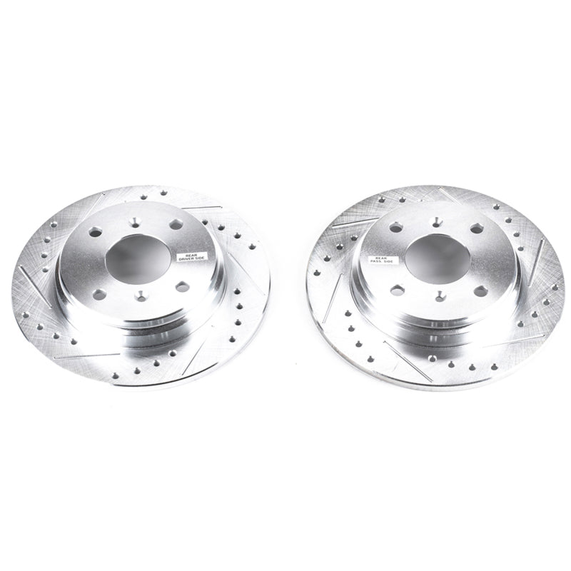 PowerStop fits Acura 86-88 Legend Rear Evolution Drilled & Slotted Rotors - Pair