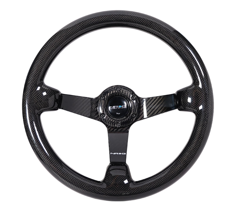 NRG ST-036CF-1 Carbon Fiber Steeering Wheel (350mm) Deep Dish - Full Carbon