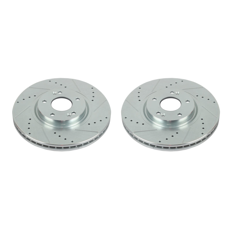 PowerStop fits Hyundai 07-12 Veracruz Front Evolution Drilled & Slotted Rotors -