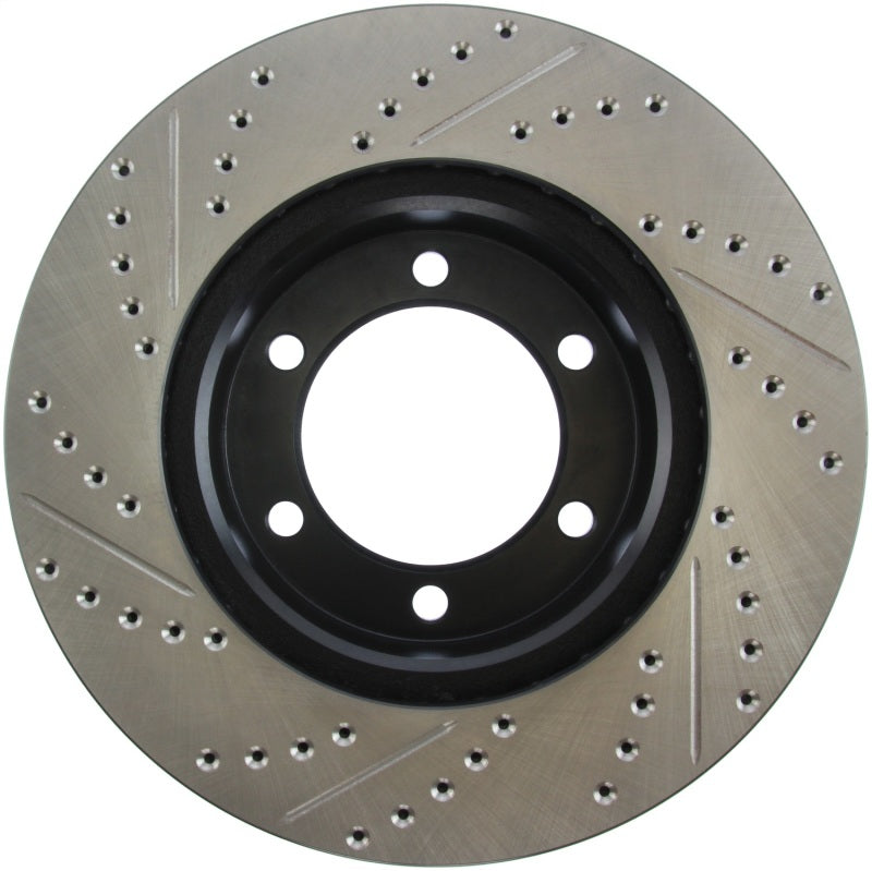 Stoptech 127.44118L 00-06 Toyota Tundra / 01-07 Toyota Sequoia Front Left Slotted & Drilled Rotor