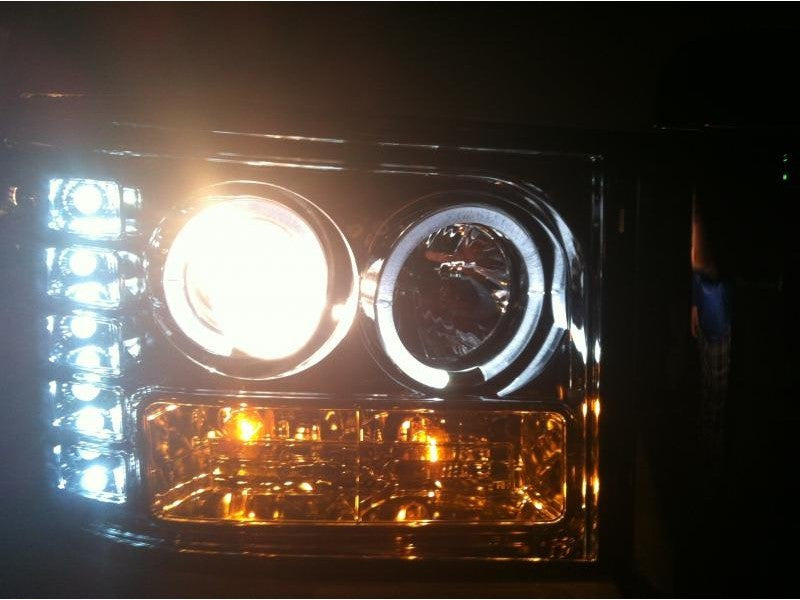 Spyder 5010612 fits GMC 07-13 Sierra 1500/2500/3500 Projector Headlights LED Ha