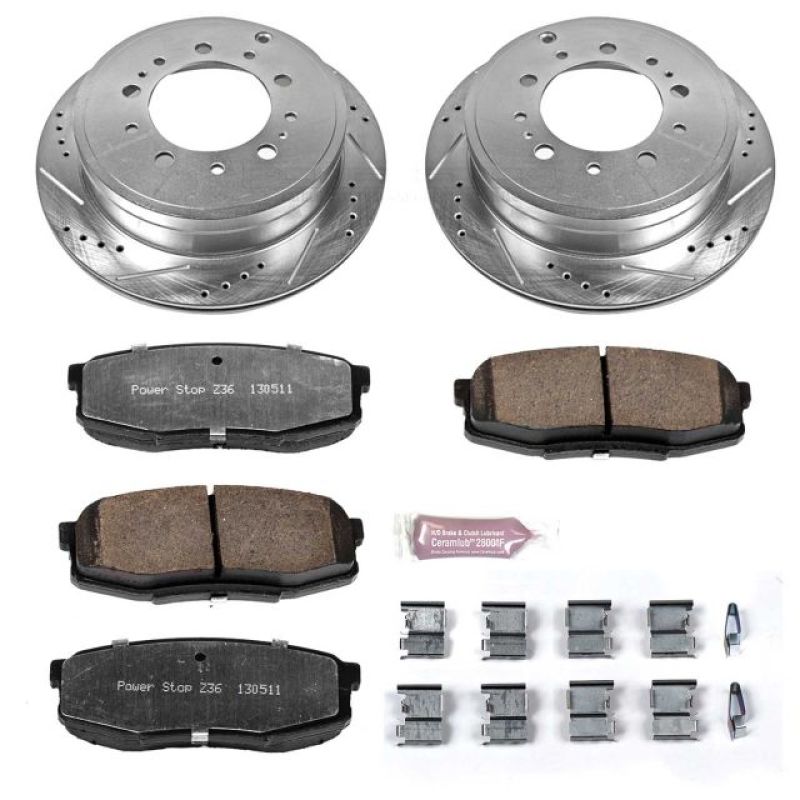 PowerStop K3073-36 08-11 fits Lexus LX570 Rear Z36 Truck & Tow Brake Kit
