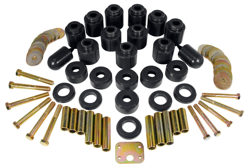 Prothane 1-114-BL fits Jeep 97-01 TJ 1in Lift Body Mount Kit - Black