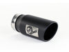 AFE 49T40501-B12 Diesel Exhaust Tip Black- 4 in In x 5 out X 12 in Long Bolt On