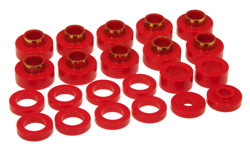 Prothane 1-103 fits Jeep 80-86 CJ5/CJ7 Body Mount 22 Bushing Kit - Red