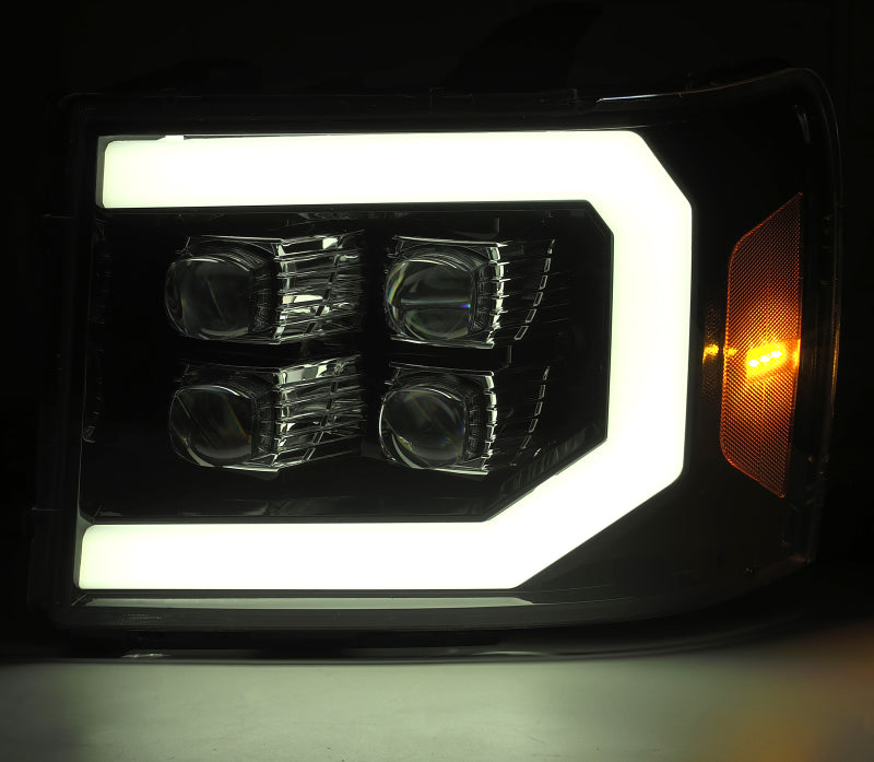 AlphaRex 880607 fits GMC 07-14 2500HD NOVA LED Proj Headlight Plank Style Matte