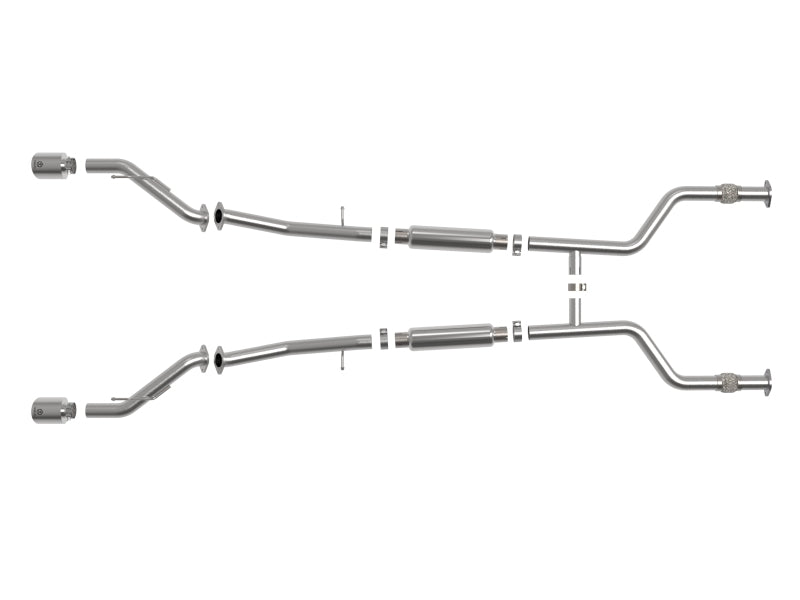AFE 49-36138-P Takeda 2023 fits Nissan Z 2 1/2in 304 SS Cat-Back Exhaust System