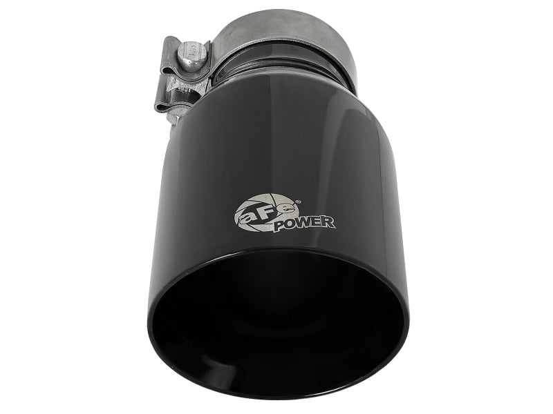 AFE 49T30454-B092 orce-Xp Univ 304 SS Double-Wall Clamp-On Exhaust Tip - Black