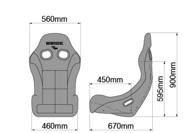 Cusco BRD-HB1ACF Bride ZIEG IV - FRP Silver Shell / Black Seat FIA Approved