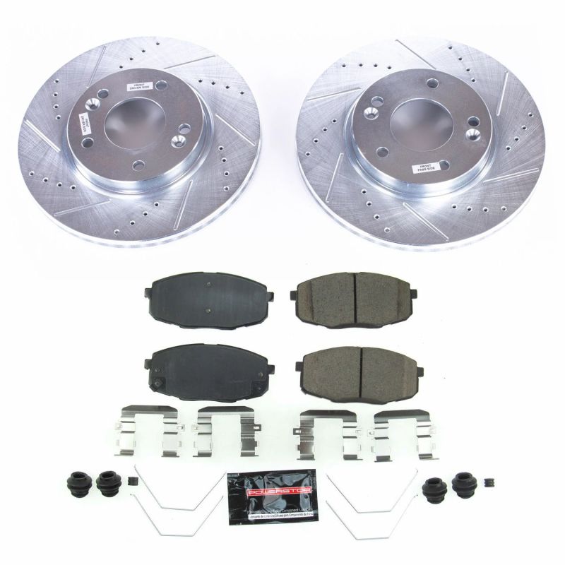 PowerStop K8007 fits Kia 17-19 Soul Front Z23 Evolution Sport Brake Kit