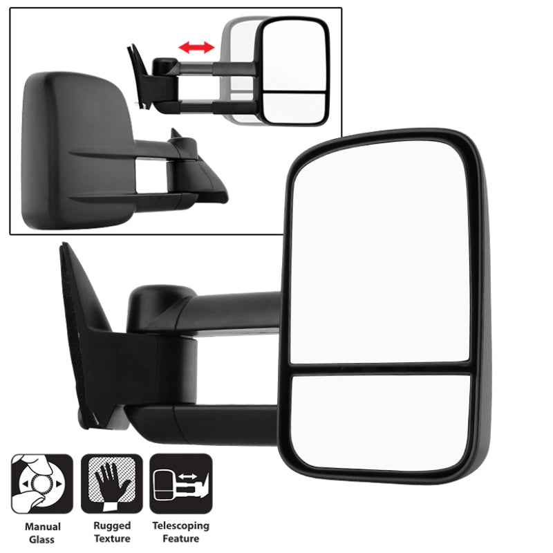 9932861 Xtune fits Chevy 88-98 C10 Manual Extendable Manual Adjust Mirror Righ