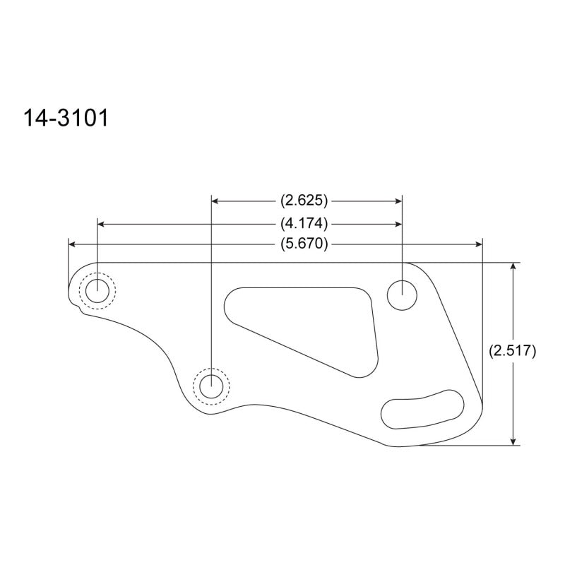 Peterson Fluid Systems 14-3101 fits Chevrolet Small Block Mount Blade - Right Side