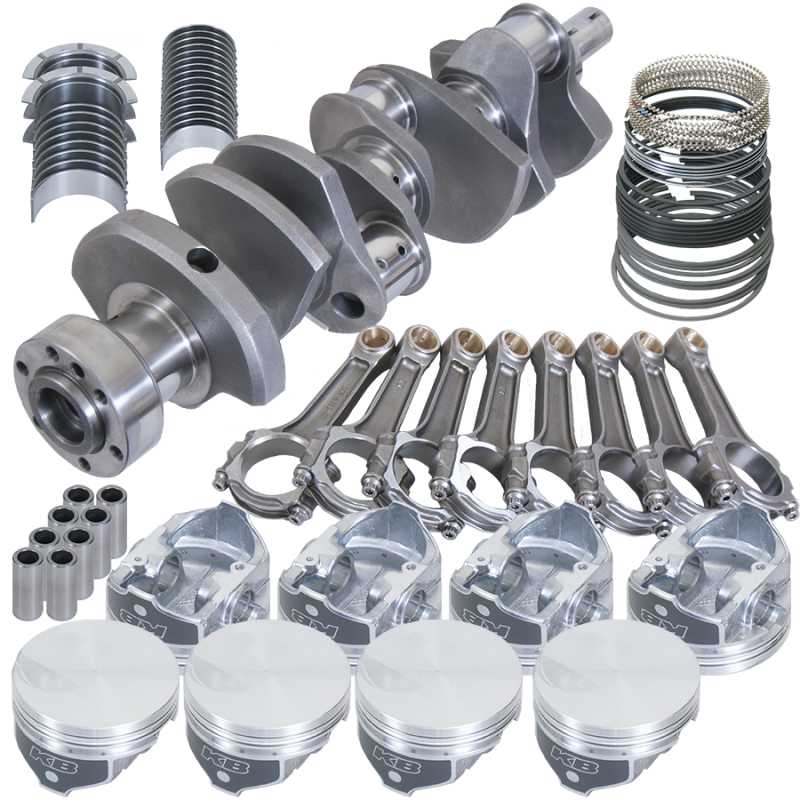 Eagle 18021L030 fits Chevy 454 1Pc 4.250in Crank 6.385in I-Beam Rod -3cc Flat Top 4.280in Pistons Rotating Assembly
