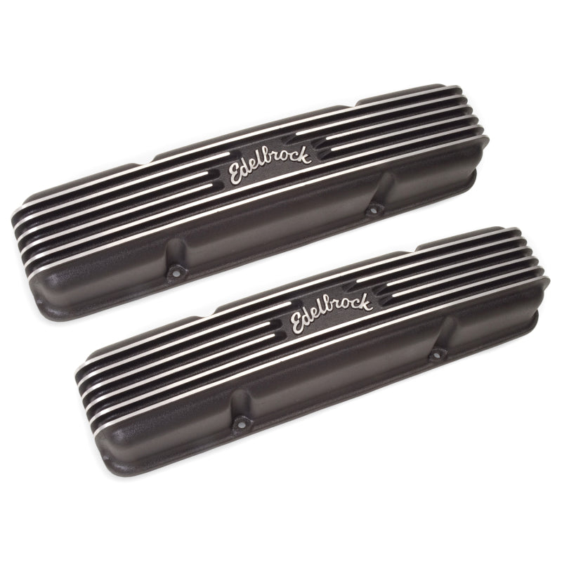 Edelbrock 41453 Valve Cover Classic Series fits Chevrolet 1959-1986 262-400 CI V8 Black