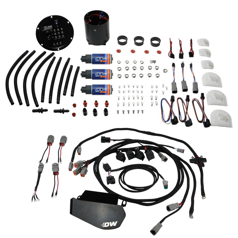 DeatschWerks 9-437-7021-PNP 09-24 fits Nissan GT-R R35 X3 Triple Pump Module w/ DW430C Pumps and Plug and Play Harness