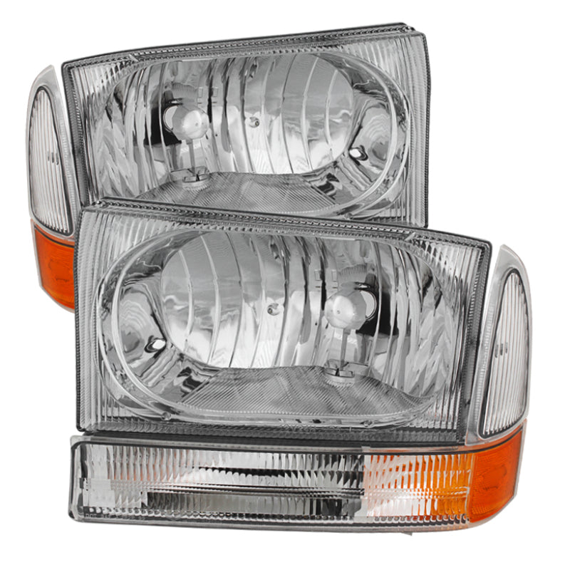 9025419 Xtune fits Ford 99-04 F250/350/450 Superduty Crystal Headlights w/ Bum