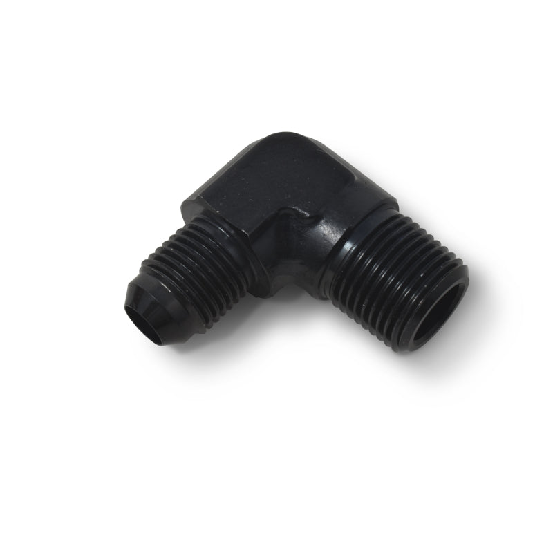 Russell 660843 Performance -6 AN to 3/8in NPT 90 Degree Flare to Pipe Adapter (Black)