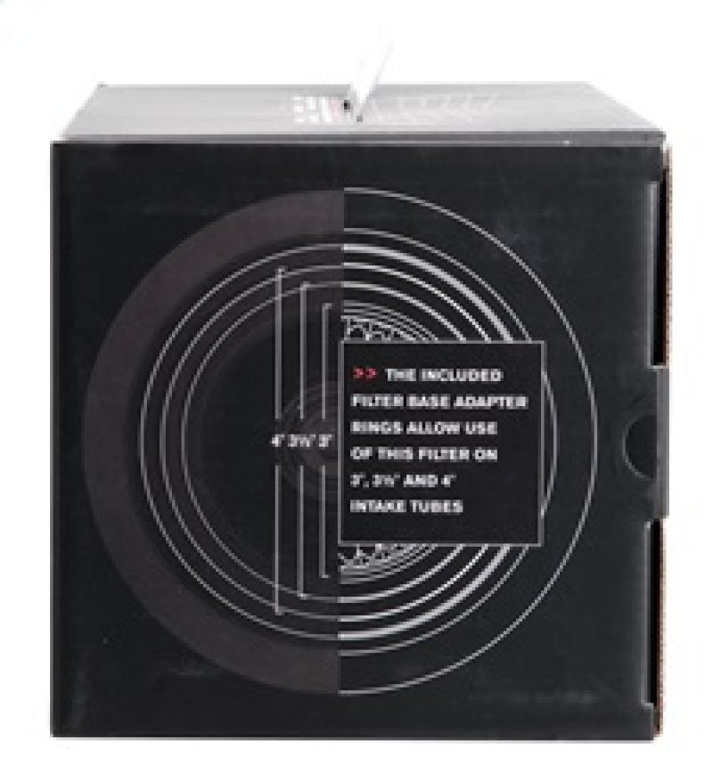 Spectre 9731 Adjustable Conical Air Filter 9-1/2in. Tall (Fits 3in. / 3-1/2in. / 4in. Tubes) - Blk