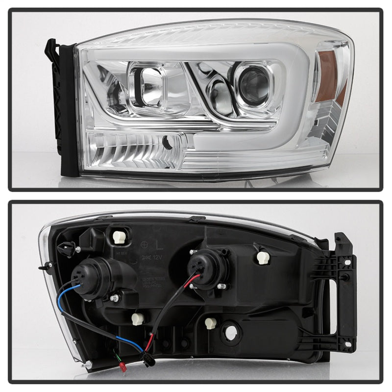 Spyder 5085290 fits Dodge 06-08 Ram 1500 V2 Projector Headlights - Light Bar DR