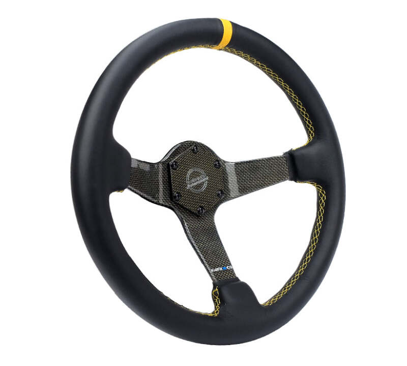 NRG RST-036CF-GD RST-036CF-GD Carbon Fiber Steering Wheel Leather Trim w/Gold