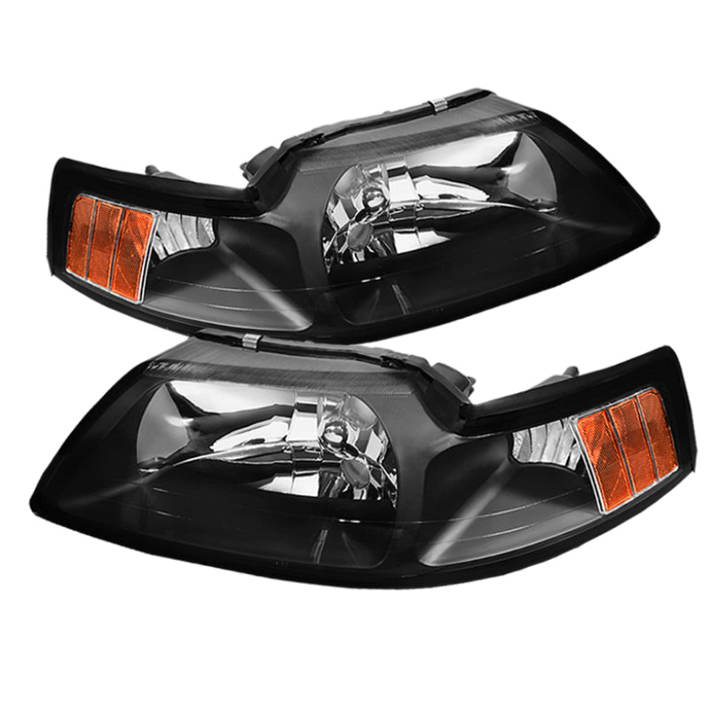 5064349 Xtune fits Ford 99-04 MUStang OEM Amber Headlights Black HD-JH-FM99-AM
