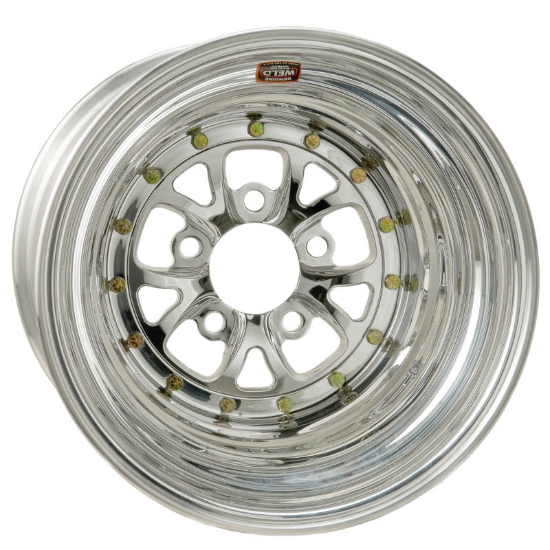 Weld 84P-510212 V-Series 15x10 / 5x4.5 BP / 6in. BS Polished Wheel - Non-Beadlo