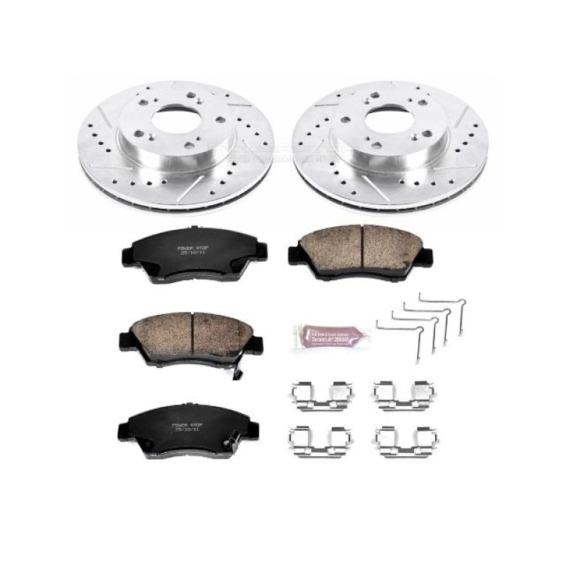 PowerStop K2389 fits Honda 06-11 Civic Front Z23 Evolution Sport Brake Kit