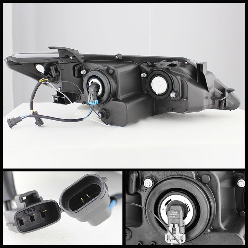 Spyder 5072658 fits Toyota 12-14 Camry Projector Headlights DRL Blk High 9005 (