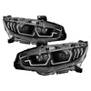 Spyder 5087867 fits Honda Civic 16- 2DR/4DR/Hatchback Projector Headlights - Bl
