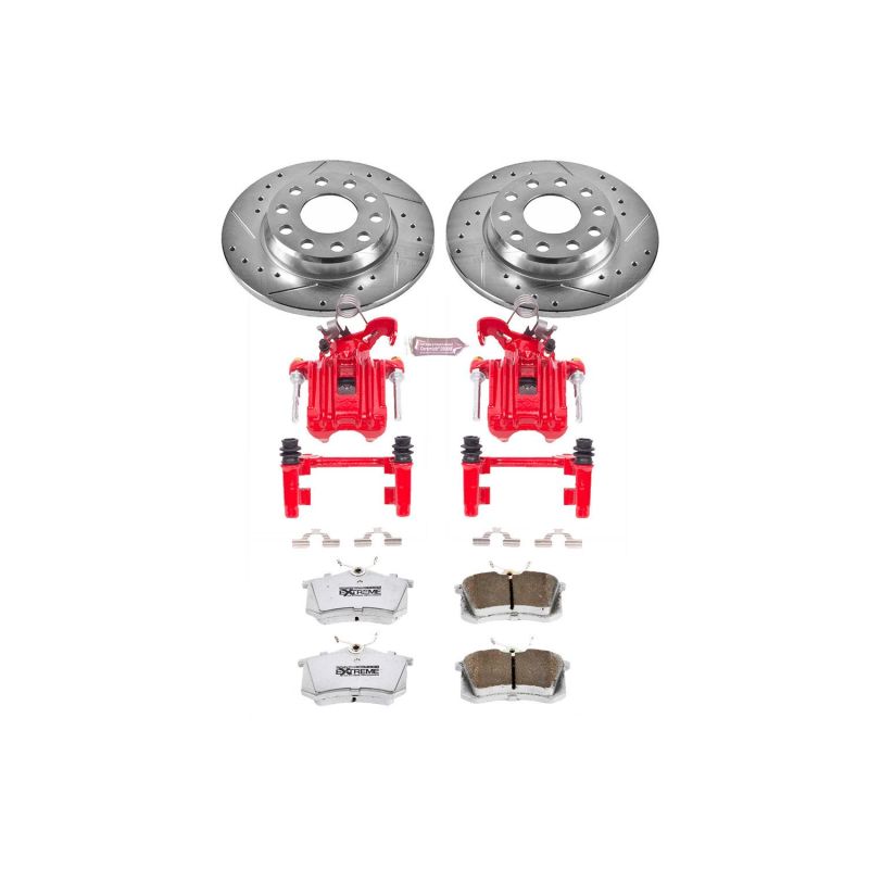 PowerStop KC3109 26 02 fits Audi A4 Rear Z26 Street Warrior Brake Kit w/Calipers