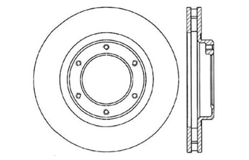 Stoptech 127.44093R Slotted & Drilled Sport Brake Rotor