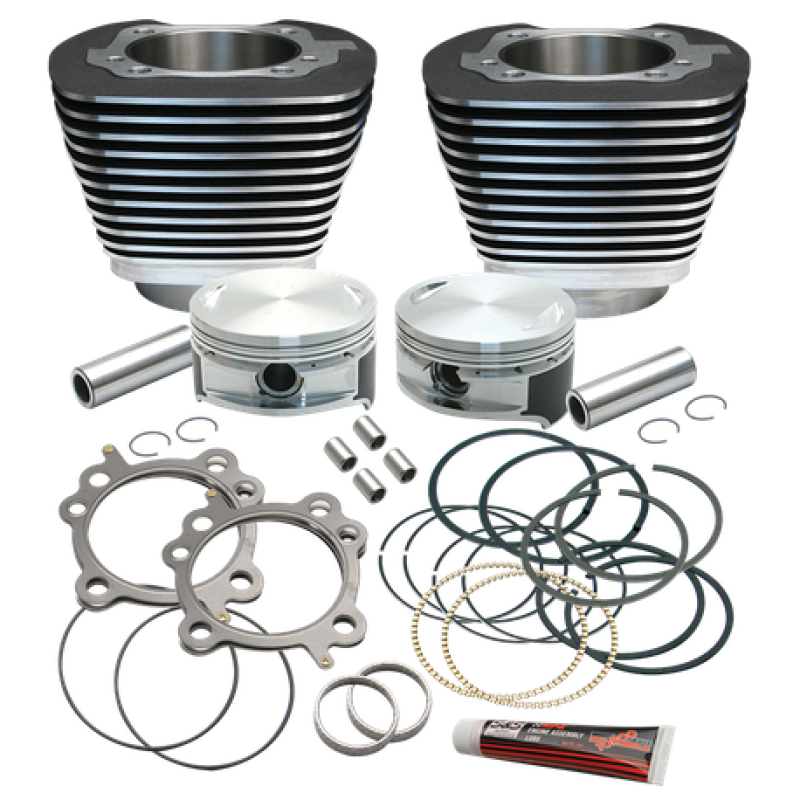 S&S 910-0203 Cycle 99-16 BT Replacement 3-7/8in Bore Cylinder & Piston Kit For S