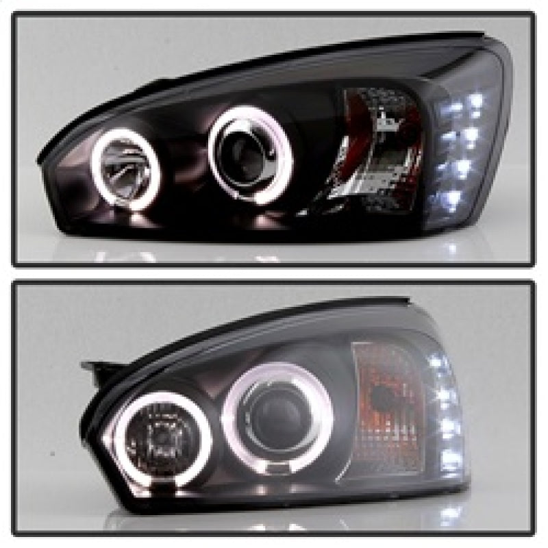Spyder 5042675 fits Chevy 04-07 Malibu Projector Headlights LED Halo LED Black