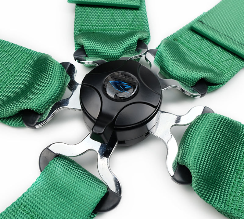 NRG SBH-B6PCGN 5PT 3in. Seat Belt Harness / Cam Lock - Green
