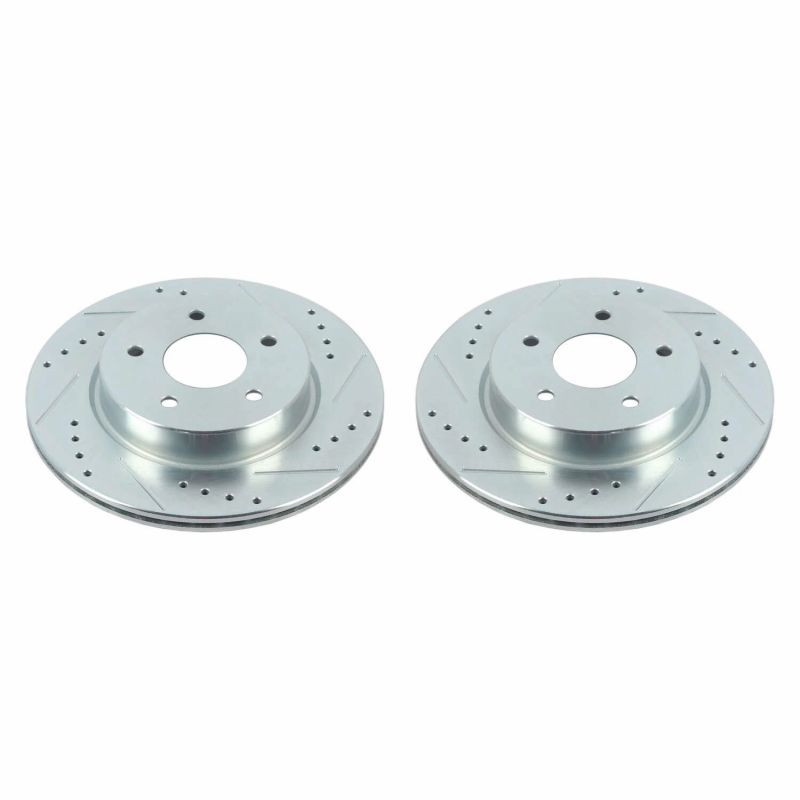 PowerStop fits Nissan 18-19 Leaf Rear Evolution Drilled & Slotted Rotors - Pair