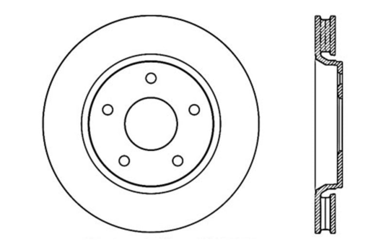 Stoptech 127.67069R Slotted & Drilled Sport Brake Rotor