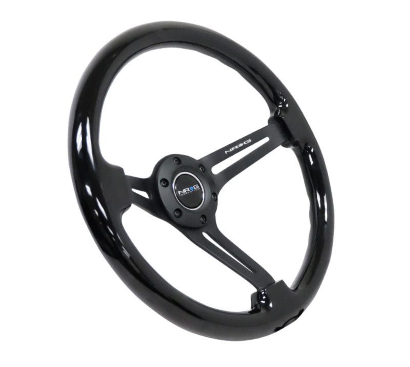 NRG RST-018BK-BK RST-018BK-BK Reinforced Steering Wheel Blk Wood w/Blk Matte