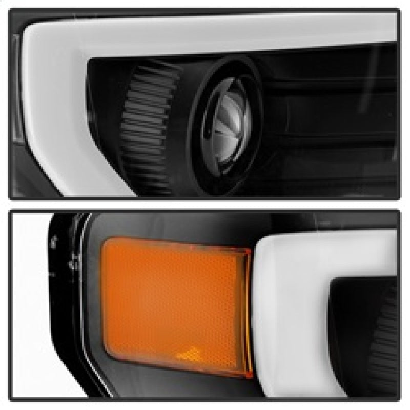 xTune 9037252 fits Ford F150 Projector Headlights - Light Bar DRL - Black PRO-J