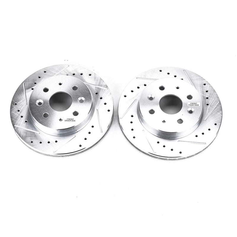 PowerStop fits Kia 03-05 Rio Front Evolution Drilled & Slotted Rotors - Pair