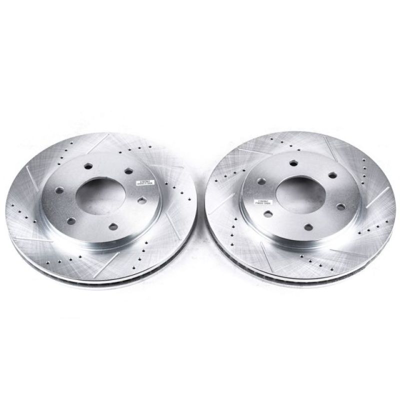 PowerStop fits Infiniti 04-05 QX56 Front Evolution Drilled & Slotted Rotors -
