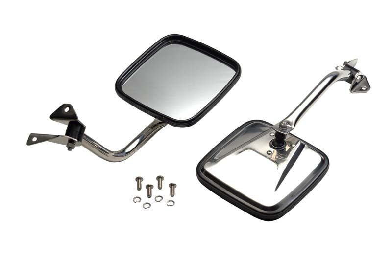 Kentrol 30445 fits Jeep 87-95 Wrangler YJ Mirror Kit Pair- Polished Silver