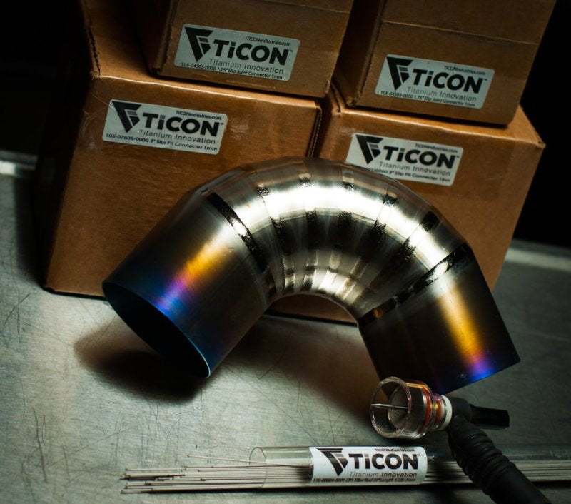 Ticon 109-04802-0013 Industries 1.88in 7.5 Degree 1D/1.88in CLR Tight Radius 1mm Wall Titanium Pie Cuts - 6pk