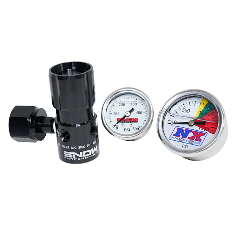 Snow Performance SNO-354G Billet Adjustable (0-475PSI) CO2 Regulator w/Gauges